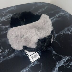 MARCUS ADLER 100% Genuine Rabbit Fur Criss Cross Headband Stretchable Warm NWT
